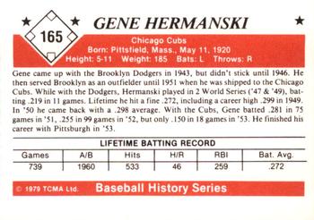 1979 TCMA The 1950’s #165 Gene Hermanski Back