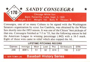 1979 TCMA The 1950’s #170 Sandy Consuegra Back