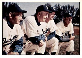 1979 TCMA The 1950’s #187 Dodger Braintrust (Walter Alston / Jake Pitler / Joe Becker / Billy Herman) Front