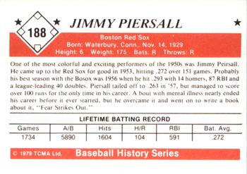1979 TCMA The 1950’s #188 Jimmy Piersall Back