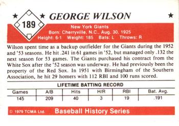 1979 TCMA The 1950’s #189 George Wilson Back