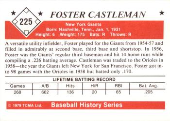 1979 TCMA The 1950’s #225 Foster Castleman Back