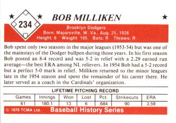 1979 TCMA The 1950’s #234 Bob Milliken Back