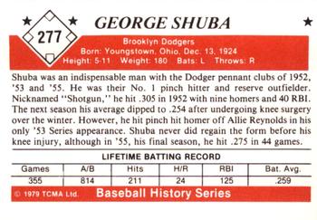1979 TCMA The 1950’s #277 George Shuba Back