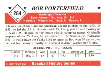 1979 TCMA The 1950’s #284 Bob Porterfield Back