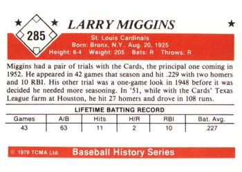1979 TCMA The 1950’s #285 Larry Miggins Back