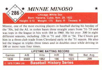 1979 TCMA The 1950’s #286 Minnie Minoso Back