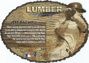 1997 Fleer - Lumber Company #2 Jeff Bagwell Back