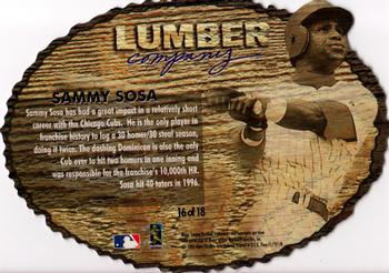 1997 Fleer - Lumber Company #16 Sammy Sosa Back