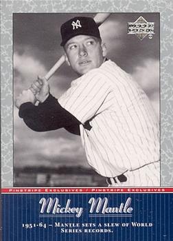 2001 Upper Deck - Pinstripe Exclusives Mickey Mantle #MM55 Mickey Mantle  Front