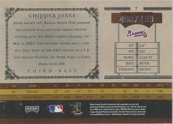 2005 Playoff Prime Cuts #7 Chipper Jones Back