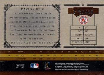 2005 Playoff Prime Cuts #8 David Ortiz Back