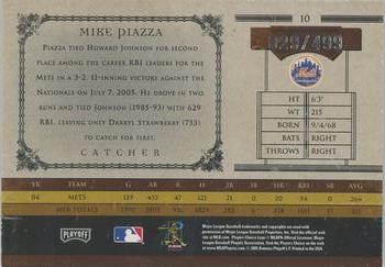 2005 Playoff Prime Cuts #10 Mike Piazza Back