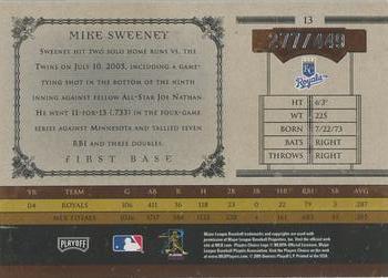 2005 Playoff Prime Cuts #13 Mike Sweeney Back