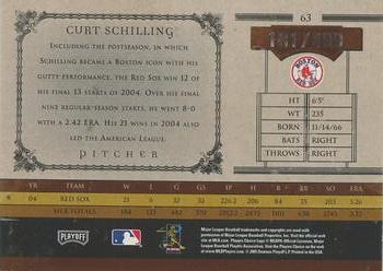 2005 Playoff Prime Cuts #63 Curt Schilling Back