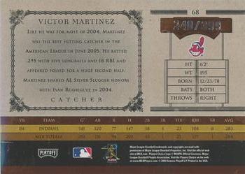 2005 Playoff Prime Cuts #68 Victor Martinez Back