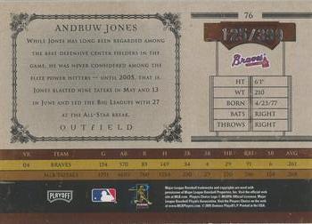 2005 Playoff Prime Cuts #76 Andruw Jones Back