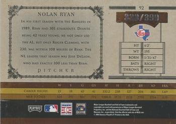 2005 Playoff Prime Cuts #92 Nolan Ryan Back