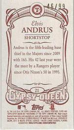 2014 Topps Gypsy Queen - Mini Red #21 Elvis Andrus Back
