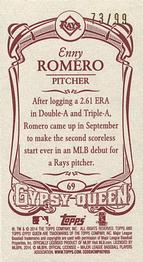 2014 Topps Gypsy Queen - Mini Red #69 Enny Romero Back