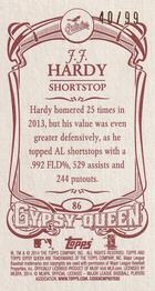 2014 Topps Gypsy Queen - Mini Red #86 J.J. Hardy Back