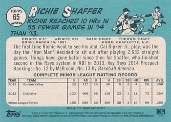 2014 Topps Heritage Minor League #65 Richie Shaffer Back