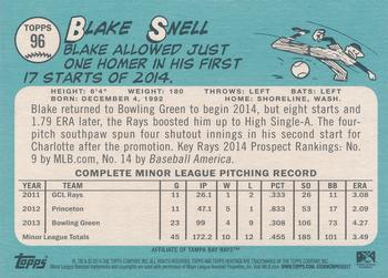 2014 Topps Heritage Minor League #96 Blake Snell Back