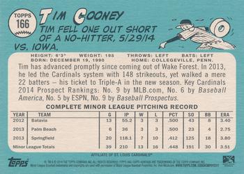 2014 Topps Heritage Minor League #166 Tim Cooney Back