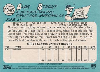 2014 Topps Heritage Minor League #PD-AS Alan Strout Back
