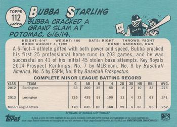 2014 Topps Heritage Minor League #112b Bubba Starling Back