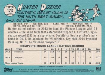 2014 Topps Heritage Minor League #123b Hunter Dozier Back