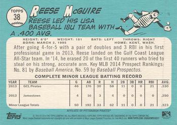 2014 Topps Heritage Minor League #38 Reese McGuire Back