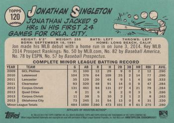 2014 Topps Heritage Minor League #120 Jonathan Singleton Back