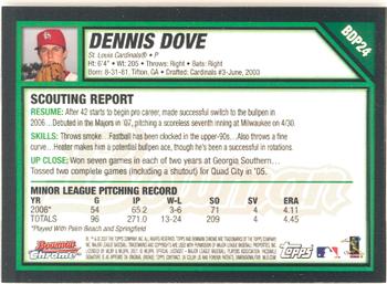 2007 Bowman Draft Picks & Prospects - Chrome #BDP24 Dennis Dove Back