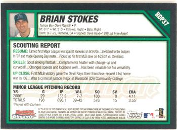 2007 Bowman Draft Picks & Prospects - Chrome #BDP37 Brian Stokes Back