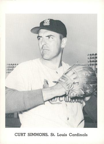 1964 Jay Publishing St. Louis Cardinals #NNO Curt Simmons Front