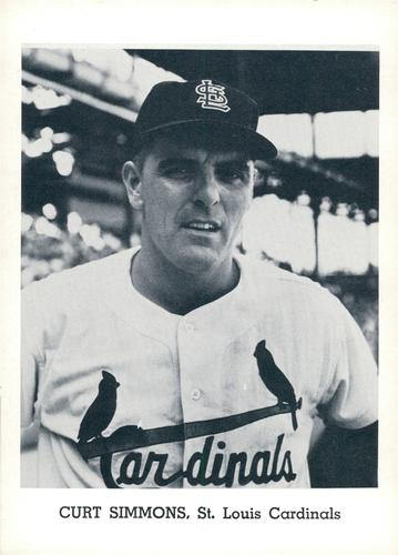1963 Jay Publishing St. Louis Cardinals #NNO Curt Simmons Front