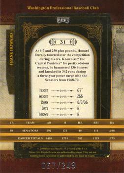 2008 Playoff Prime Cuts #31 Frank Howard Back