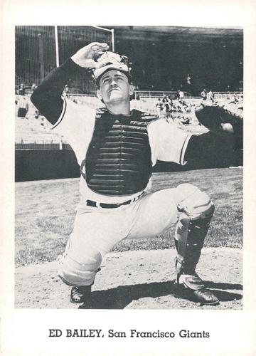 1962 Jay Publishing San Francisco Giants 5x7 Photos #NNO Ed Bailey Front