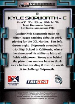 2008 TriStar Prospects Plus #6 Kyle Skipworth Back