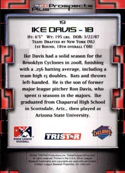 2008 TriStar Prospects Plus #19 Ike Davis Back