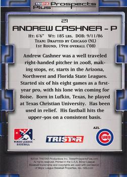 2008 TriStar Prospects Plus #21 Andrew Cashner Back