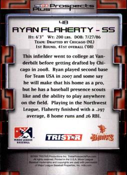 2008 TriStar Prospects Plus #48 Ryan Flaherty Back