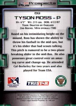 2008 TriStar Prospects Plus #69 Tyson Ross Back