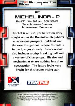 2008 TriStar Prospects Plus #112 Michel Inoa Back