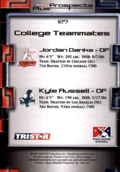 2008 TriStar Prospects Plus #127 Kyle Russell / Jordan Danks Back