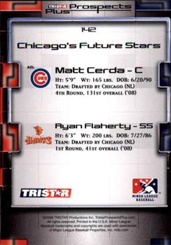 2008 TriStar Prospects Plus #142 Ryan Flaherty / Matt Cerda Back
