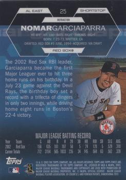 2003 Finest - Refractors #25 Nomar Garciaparra Back