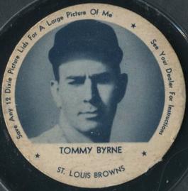1952 Dixie Lids #NNO Tommy Byrne Front