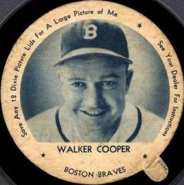 1952 Dixie Lids #NNO Walker Cooper Front